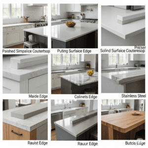Modern kitchen with sleek quartz countertops and minimalist decor