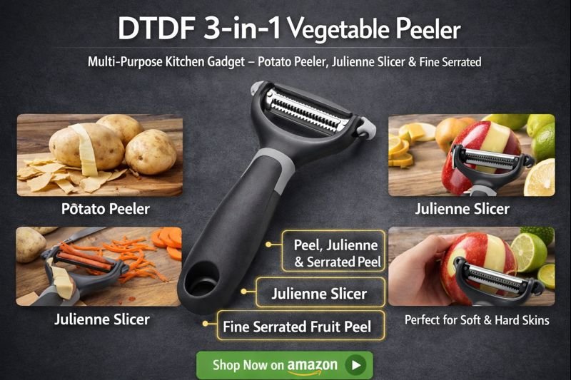DTDF 3-in-1 Vegetable Peeler Set: A Smarter Way to Handle Everyday Food Prep